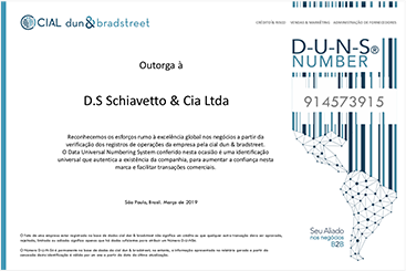 DUNS certificate PDF.