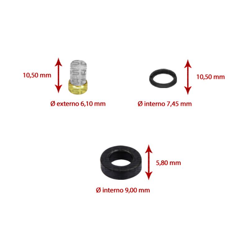 Kit de Filtros para Bico Injetor 