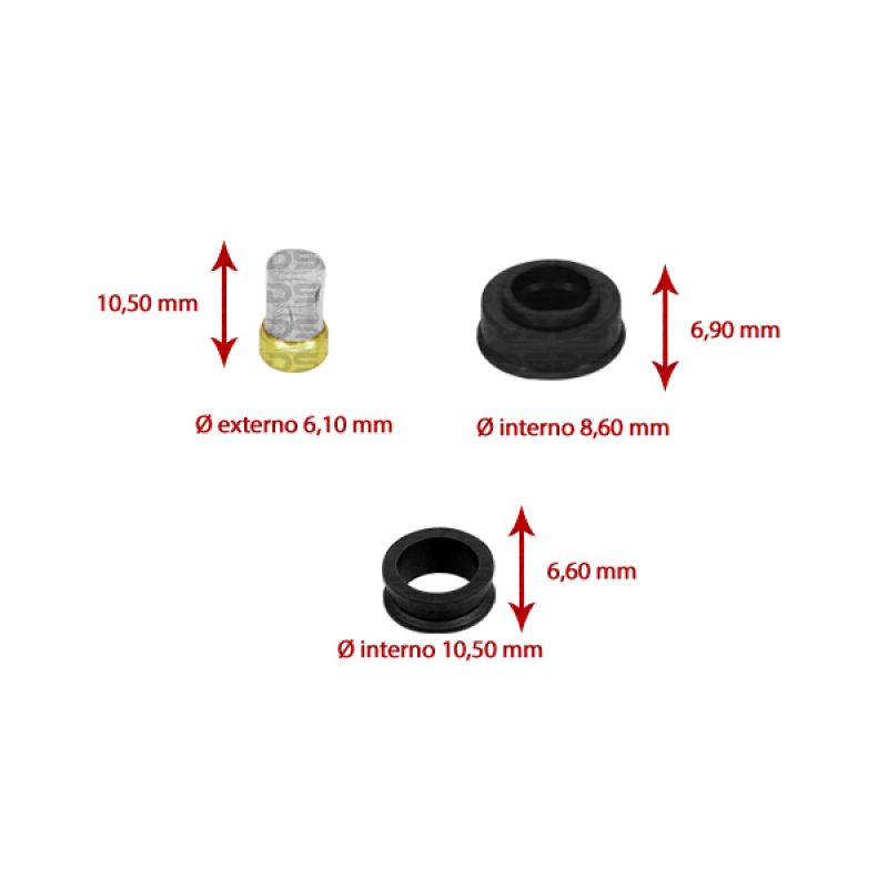 Kit de Filtros para Bico Injetor 