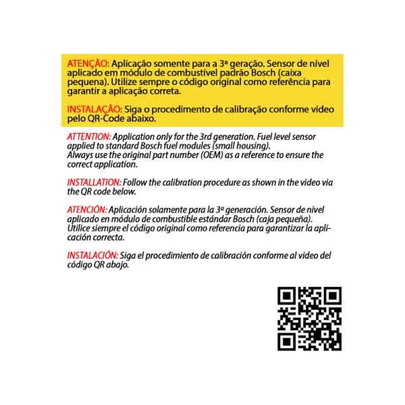 Sensor de Nível de Combustible