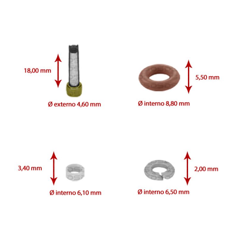 Kit de Filtros para Bico Injetor 