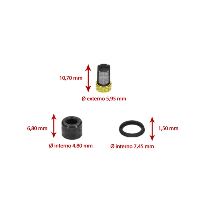 Kit de Filtros para Bico Injetor 