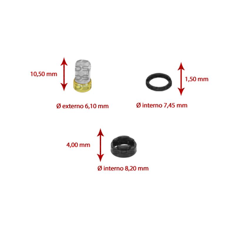 Kit de Filtros para Bico Injetor 
